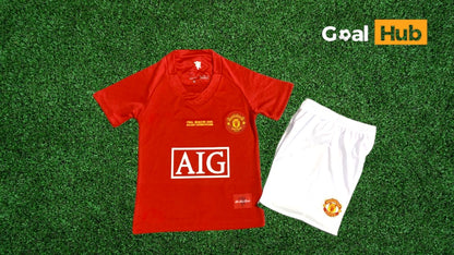 Manchester United 07-08 Home Kids Kit