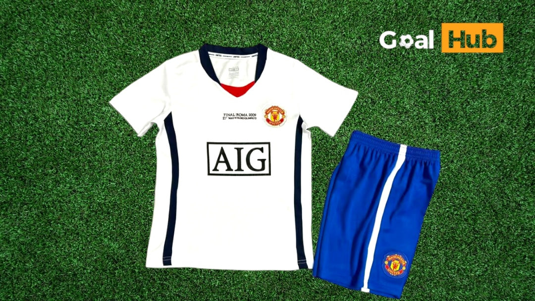 Manchester United 08-09 Away Kids Kit